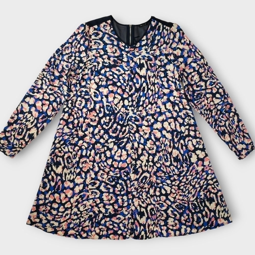 River Island Long Sleeve Printed Dress Size 10 - Picture 7 of 11